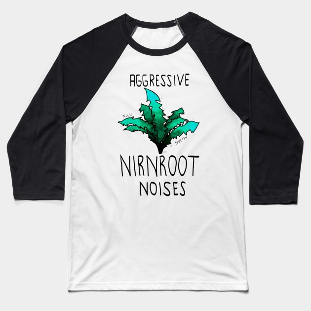 Aggressive nirnroot noises Baseball T-Shirt by clarineclay71